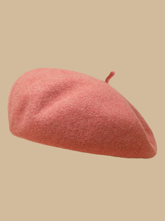 スイカ（レッド）女性のための帽子プリティ ウール ポリエステル冬暖かい英国スタイル ベレー帽