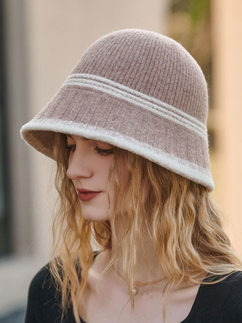 女性 の帽子モダン ストライプ ウール ポリエステル シックな冬暖かい帽子