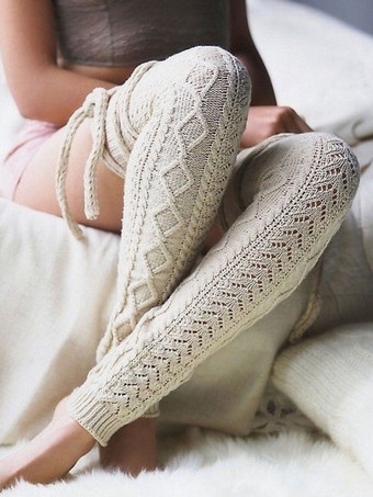 ライトグレー ライトブラウン高品質ふわふわニット冬厚く暖かいコージーファジー Calcetines Felpa 床 Invierno 女性靴下