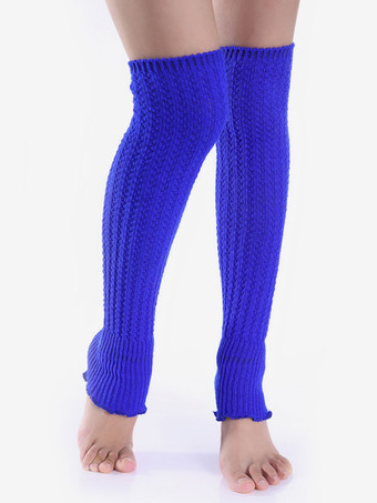 ロイヤルブルーレッドソックス 1 ペアレッグウォーム女性ニット秋冬防風コールドレジストブーツ袖口ヨガ