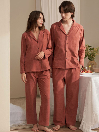 ホームウェア 2ピース ターンダウンカラー 長袖 ポリエステル 女性 冬 暖かい 部屋着