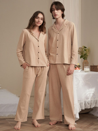 ホームウェア 2ピース ターンダウンカラー 長袖 ポリエステル 女性 冬 暖かい 部屋着
