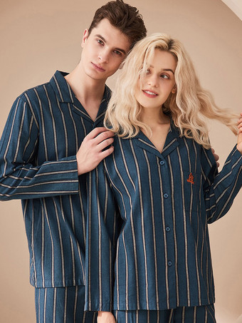 ホームウェア 2ピース ターンダウンカラー 長袖 チェック柄 コットン レディース 冬 暖かい 部屋着