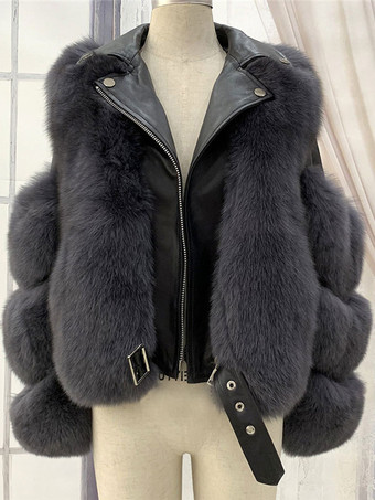 フェイクファージャケットコートレディース冬暖かいエコフレンドリーファーコート2025