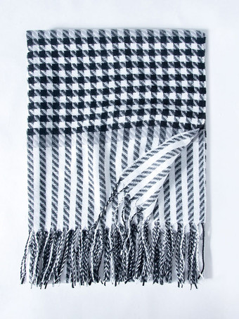 女性のスカーフ魅力的な格子縞フリンジ ポリエステル繊維冬暖かいロング スカーフ