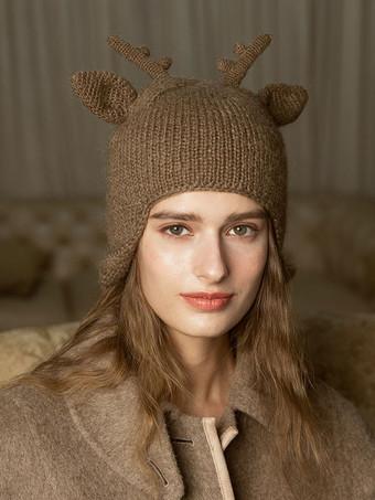 Woman's Hats Pretty Pom Poms Christmas Pattern Acrylic Winter Warm Acc -  Milanoo.com