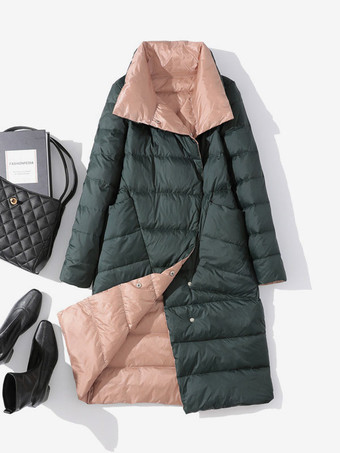 Vert  foncéDoudoune Manteau Femme Duvet Chaud D'hiver