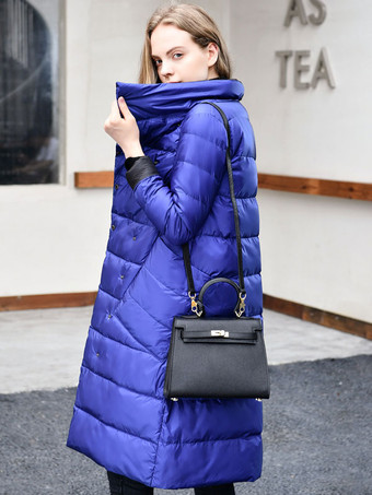 Bleu royalDoudoune Manteau Femme Duvet Chaud D'hiver