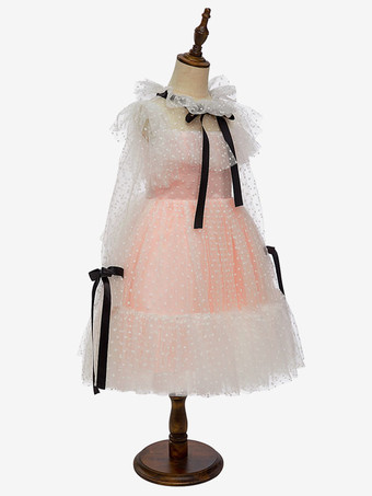 フラワーガールドレス レース 長袖 ティーレングス プリンセスシルエット キッズパーティードレス