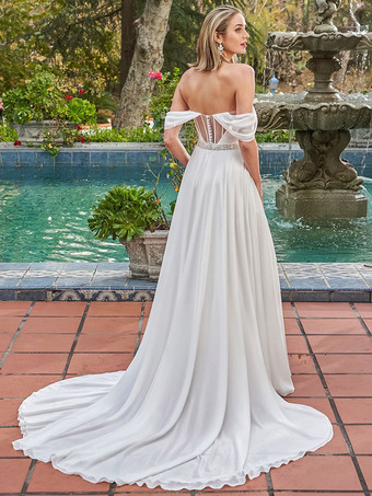 アイボリーブライダルジャンプスーツ 2025 サッシュ付きトレーンマーメイド Vネック ノースリーブ ウェディングジャンプスーツ 無料カスタマイズ