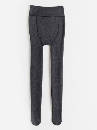 ダークグレー レディース レギンス スリム 400g タイツ 冬用 あったかストッキング