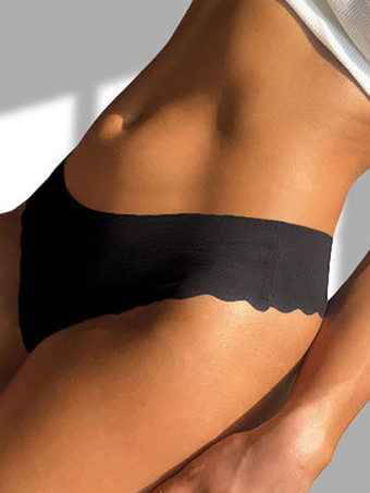 女性のセクシーなパンティー黒ポリエステル下着ランジェリー