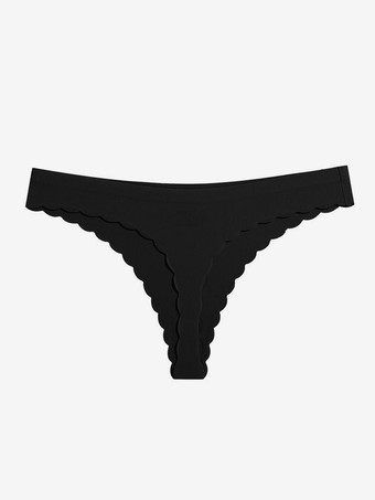 女性のセクシーなパンティー黒ポリエステル下着ランジェリー