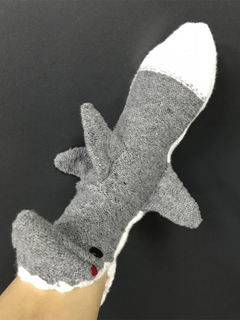 ソックス グレー ポリ/コットン ブレンド アニマル プリント ホームウェア 冬 暖かい かわいい アクセサリー