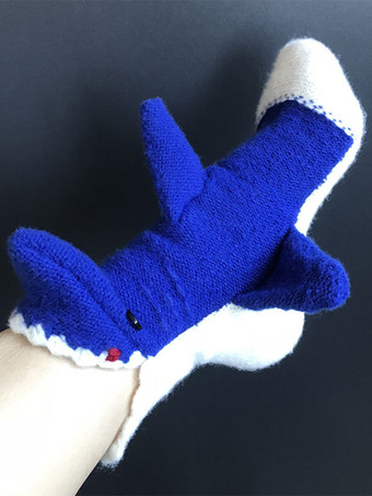 ブルー ソックス グレー ポリ/コットン ブレンド アニマル プリント ホームウェア 冬 暖かい かわいい アクセサリー