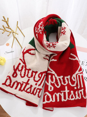Женский шарф  качественный рождественский узор из полиэстера / хлопка  праздничный подарок  домашняя одежда  зимняя теплая милая акк