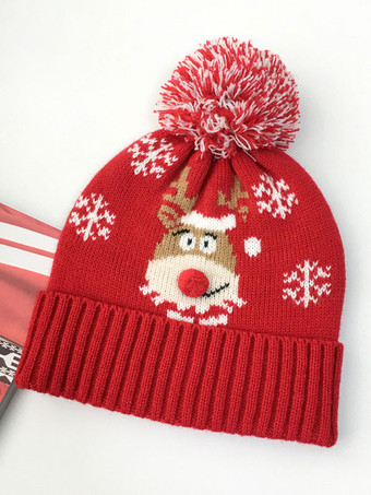 Caps For Women Lovely Pattern Poly/Cotton Blend Christmas Holiday Gift Home Wear Winter Warm Cute Acc