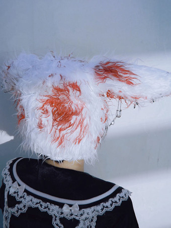 ゴスロリ ハット ホワイト アクセサリー ポリエステル ロリータ アクセサリー