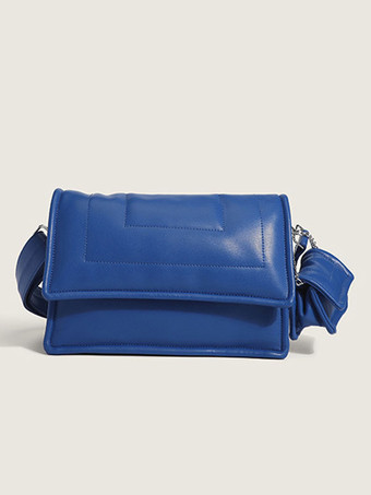 ブルー 女性's バッグ グリーン PU レザー スクエア クロスボディ ストラップ シックなバッグ