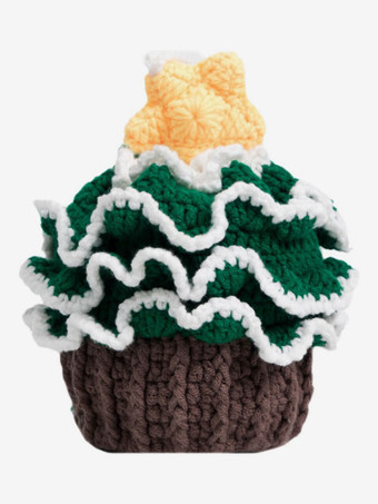 女性 のバッグ グリーン ポリ/コットン ブレンドかぎ針編みレースアップ クリスマス バッグ