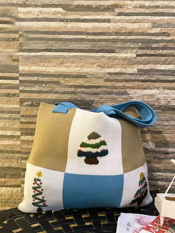 Sacs Pour Femmes Vert Bretelles Crochet Imprimé Cadeau Noël