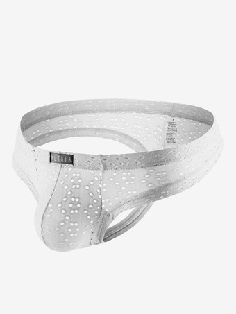 ホワイト メンズ アンダーシャツ セクシー ポリエステル