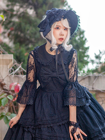 ブラック クラシック ロリータ ハット インファンタ ブラック リボン アクセサリー ロリータ アクセサリー