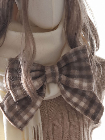 ホワイト ROCOCO ロリータ アクセサリー コーヒー ブラウン リボン ポリエステル その他