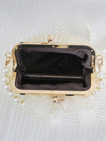 ロココ スタイル ロリータ バッグ ボウ ブラック ラインストーン パール アクセサリー ポリエステル ロリータ アクセサリー