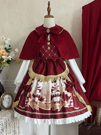甘いロリータ ドレス ポリエステル ノースリーブ ドレス