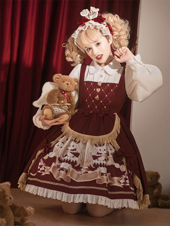甘いロリータ ドレス ポリエステル ノースリーブ ドレス