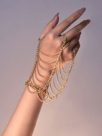 ゴールド スチームパンク ロリータ アクセサリー シルバー チェーン メタル アクセサリー その他