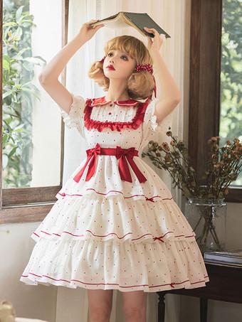 Sweet Lolita Dress Polyester Short Sleeves Dress - Milanoo.com