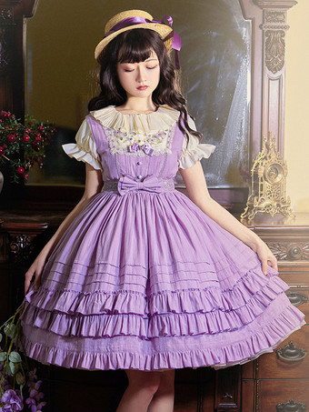 スウィートロリータドレス ポリエステル ノースリーブ ジャンパードレス