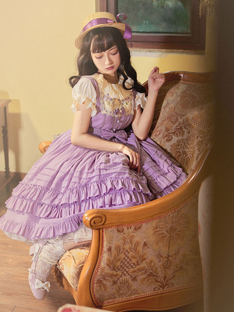 スウィートロリータドレス ポリエステル ノースリーブ ジャンパードレス