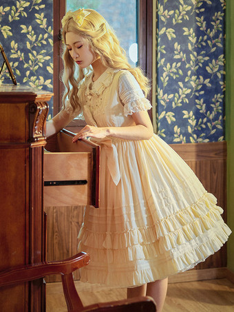 スウィートロリータドレス ポリエステル ノースリーブ ジャンパードレス