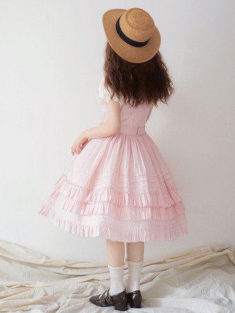 スウィートロリータドレス ポリエステル ノースリーブ ジャンパードレス