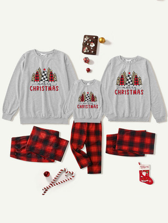 ファミリークリスマスパジャマ 子供用 大人用 ポリエステル クリスマス柄 トップス パンツ
