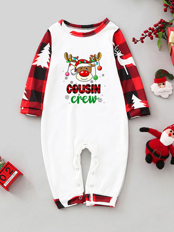 クリスマス マッチングファミリーパジャマ 大人用 子供用 ポリエステル クリスマス柄 トップス パンツ