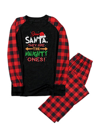 マッチングファミリー クリスマスパジャマ 大人用 子供用 ポリエステル クリスマス柄 パンツ トップス