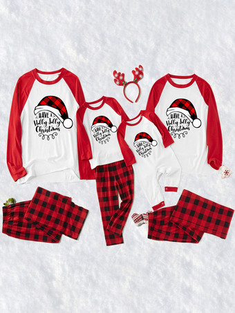 レッド おそろいファミリー クリスマスパジャマ 子供用 大人用 ポリエステル クリスマス柄 トップス パンツ