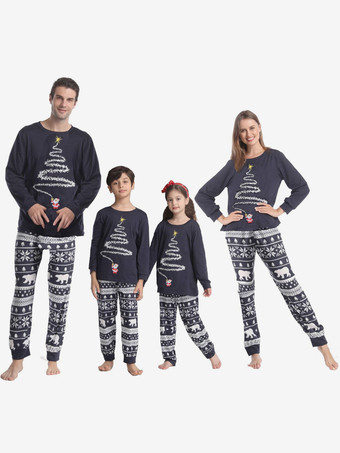 おそろいファミリー クリスマスパジャマ 子供用 大人用 ポリエステル クリスマス柄 トップス パンツ