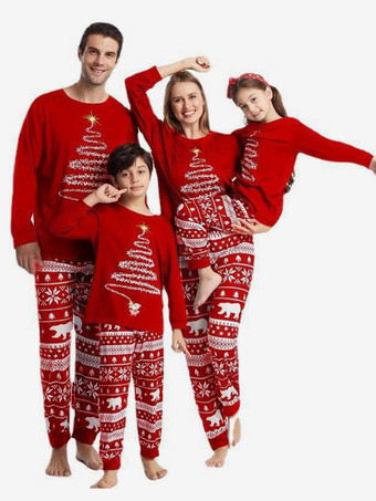 おそろいファミリー クリスマスパジャマ 子供用 大人用 ポリエステル クリスマス柄 トップス パンツ