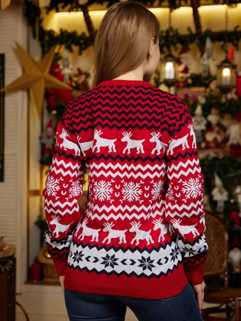 カップルクリスマス ニット ホリデー プルオーバー セーター