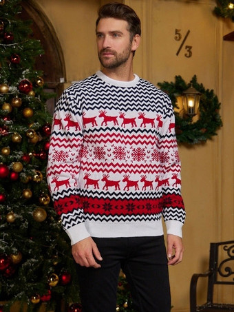 カップルクリスマス ニット ホリデー プルオーバー セーター