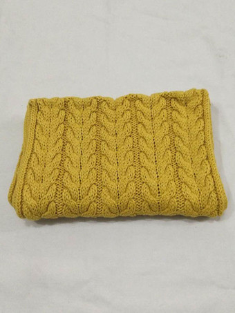 イエロー女性の冬の暖かいアクセサリーのためのスカーフ ワインレッド