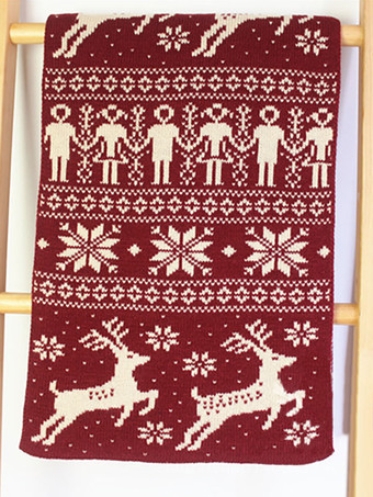 女性用スカーフ クリスマス柄 冬用 暖かいアクセサリー