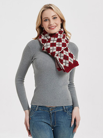 女性のためのスカーフ魅力的なクリスマスパターン冬の暖かいアクセサリー