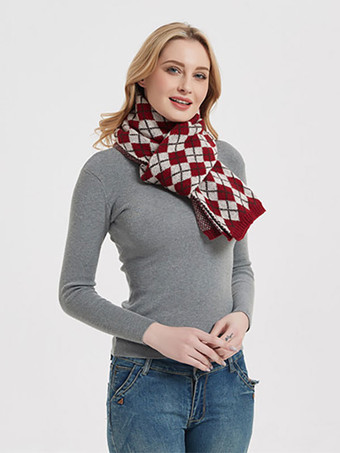 女性のためのスカーフ魅力的なクリスマスパターン冬の暖かいアクセサリー