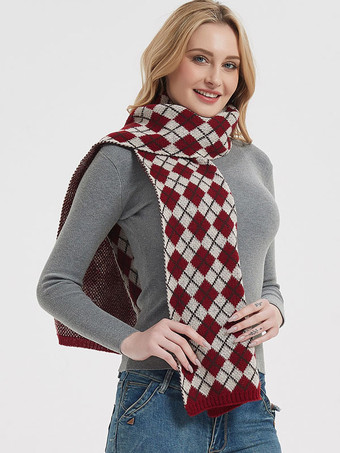 女性のためのスカーフ魅力的なクリスマスパターン冬の暖かいアクセサリー